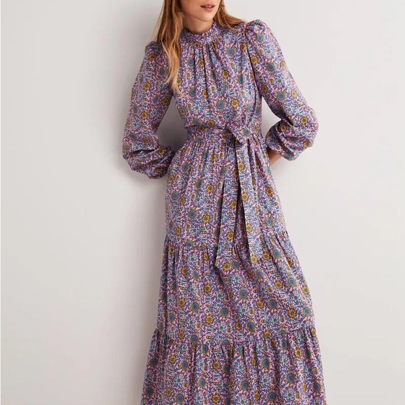 Boden Dresses & Skirts - BODEN Mutton Sleeve Maxi Dress in Cherry Blossom